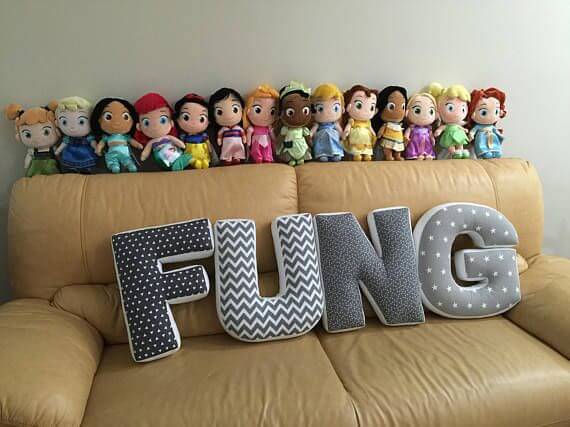 Alphabet Shape Customized Photo Printed Cushion Pillow