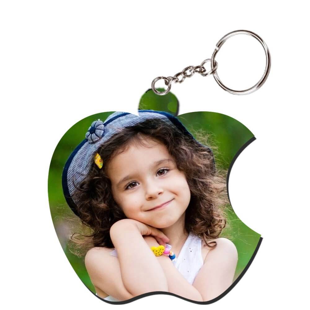 Personalized Keyring in Apple Shape