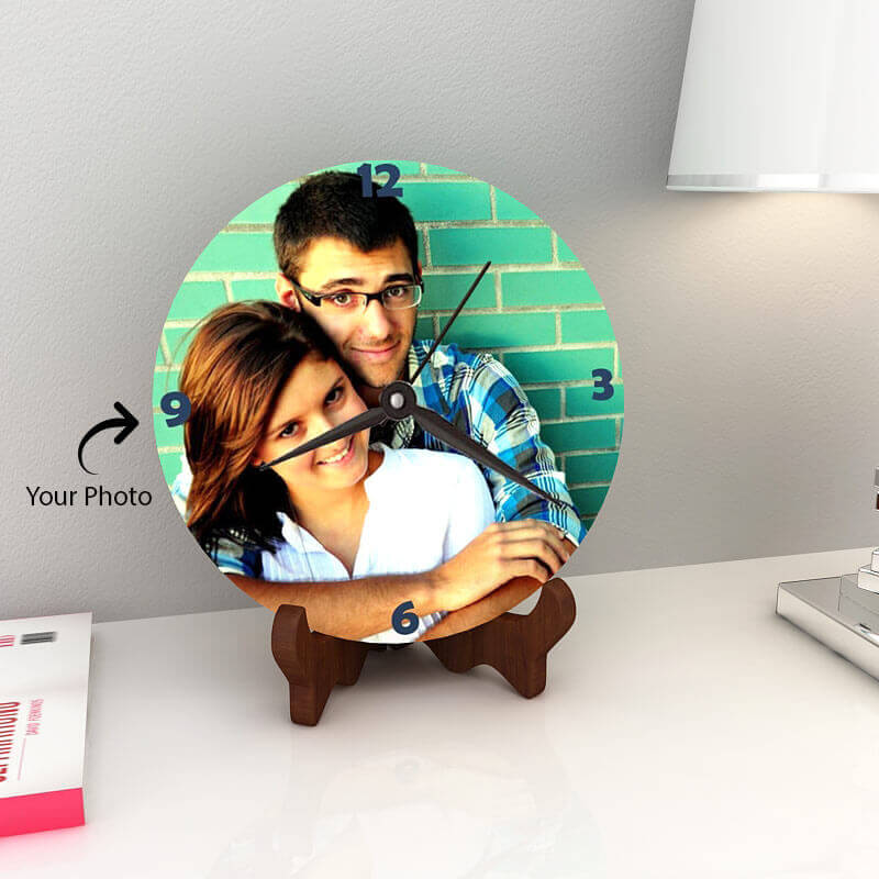 Unique Personalized Table Clock Shape Circle