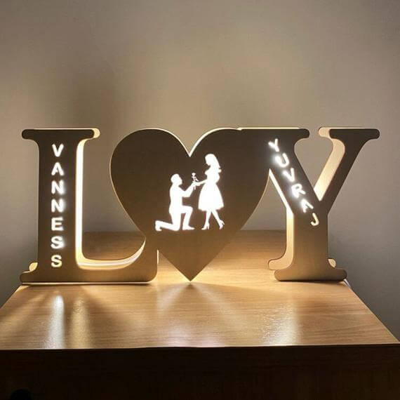 A to Z Glowing LED Name Board 2 Character