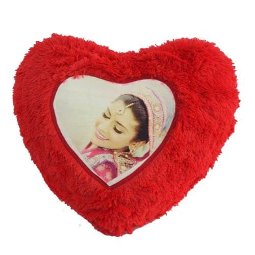 Heart Shape Customized Photo Printed Cushion Pillow