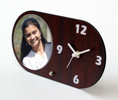 Unique Personalized Table Clock Shape Rectangle