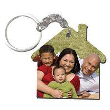 Personalized Keyring in Home Shape