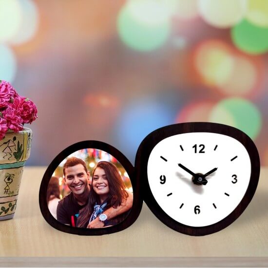 Unique Personalized Table Clock Shape Heart